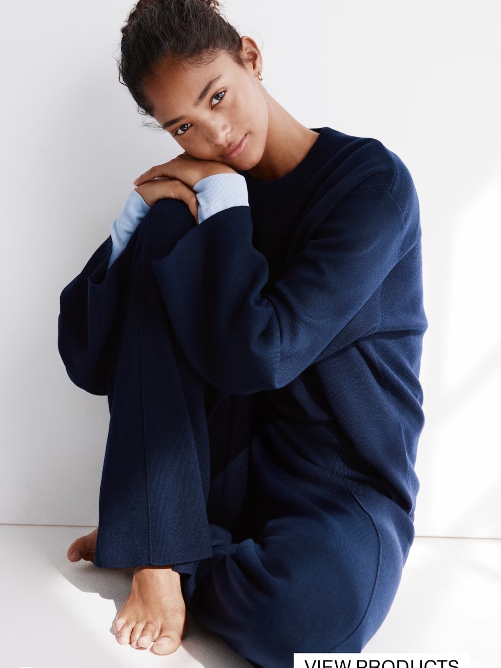 H&M Oversized Sweater - Navy Blue